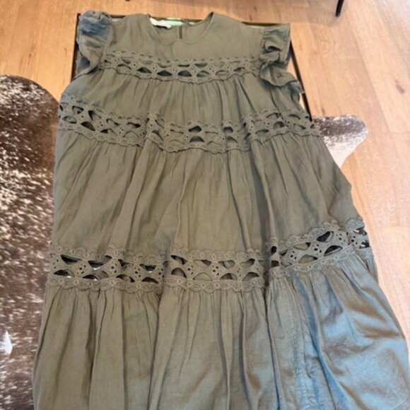 Pre-Loved Devotion Twins Khaki Baby Doll Sun Dress - Women's S - Picture 2 of 6